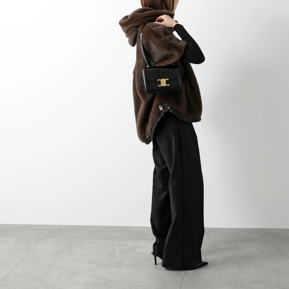 Celine Teen Garance handbag leather bag Triomphe black